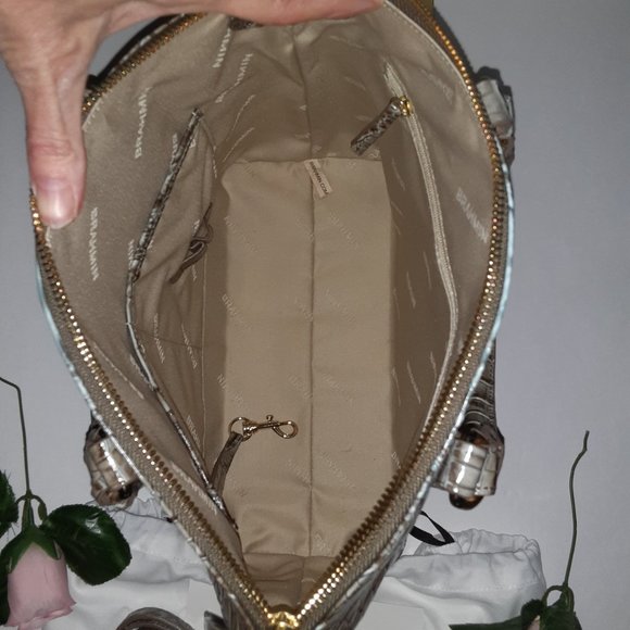 (NOT FOR SALE) Authentic Nwt Brahmin Duxbury Bluebell Ombre Croc Medium Satchel - Picture 2 of 10